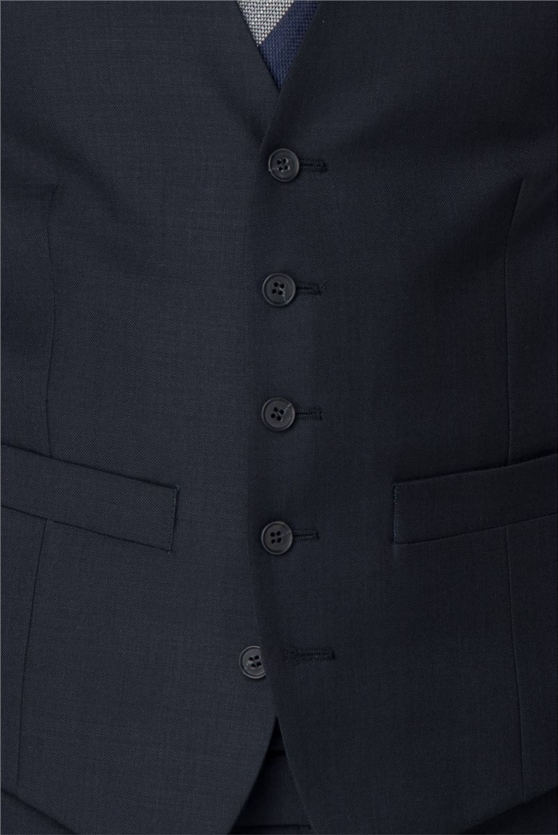  Tailored Fit Navy Pick & Pick Suit