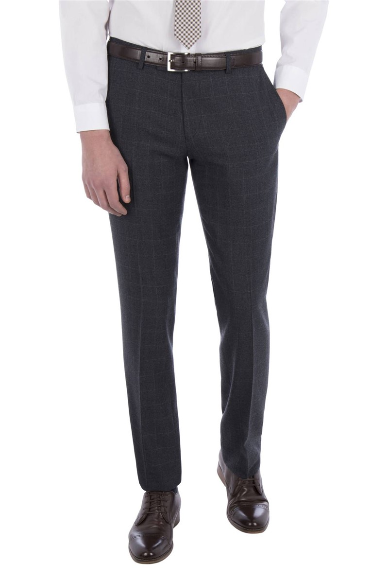 Racing Green Navy/Charcoal Check Tailored Fit Trouser