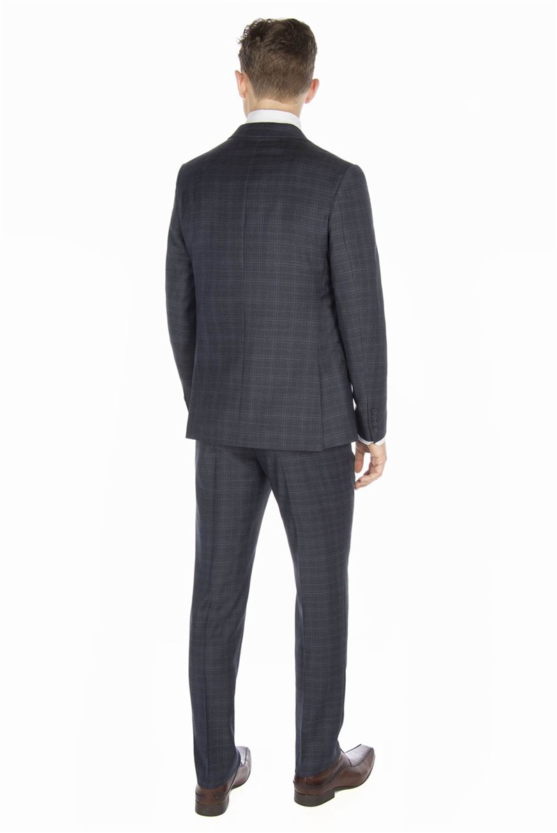 Stvdio Blue with Teal Overcheck Ivy League Suit Jacket