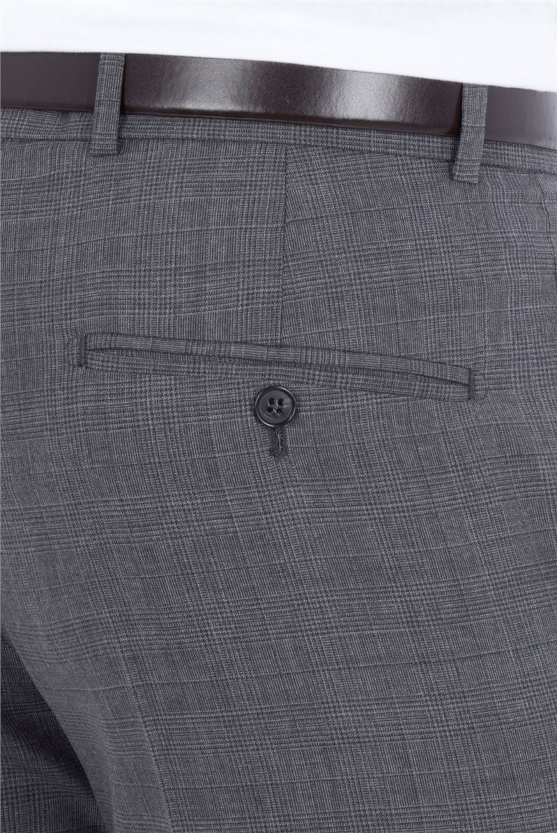 Hammond and Co Men's Grey Tonal Check Trousers Suit Direct