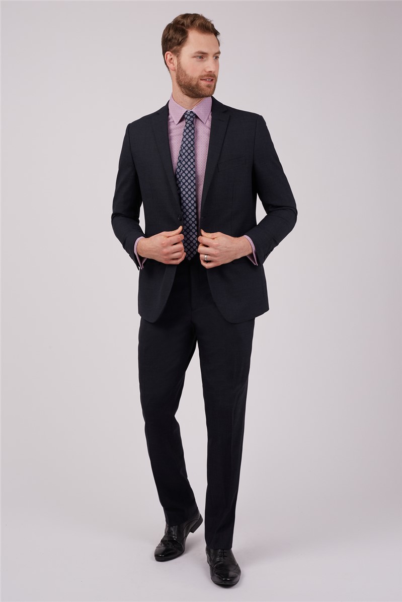 Stvdio by  Blue Birdseye Tailored Fit Performance Suit Jacket