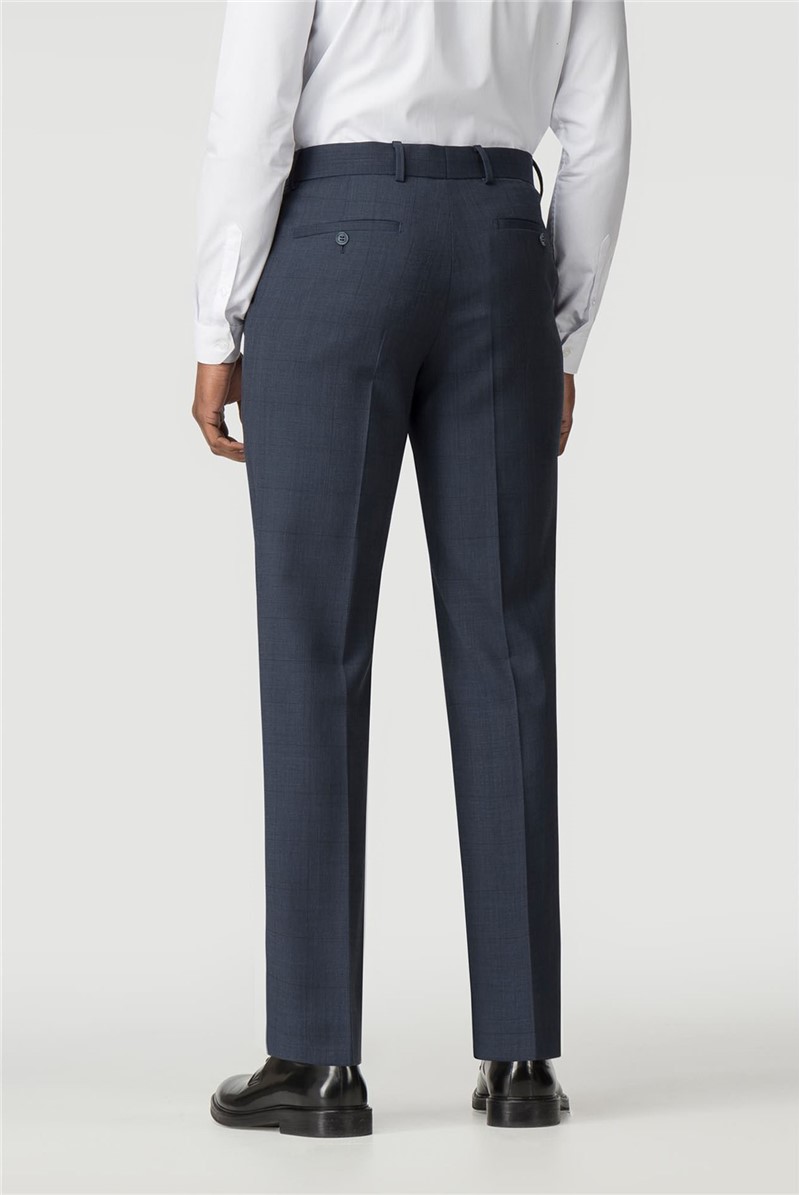  Regular Fit Blue Check Travel Suit