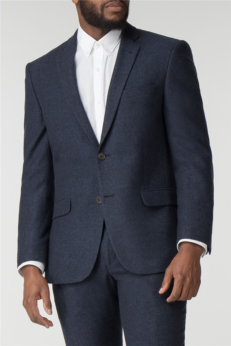  Blue Donegal Tailored Fit Wool Blend Suit Jacket