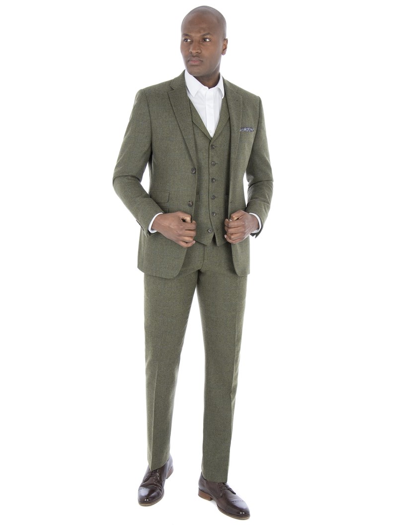  Green Check Tailored Fit Formal Jacket