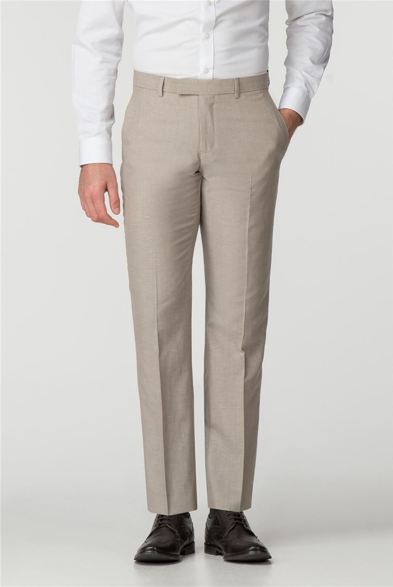 Racing Green Sand Linen Blend Suit Trouser