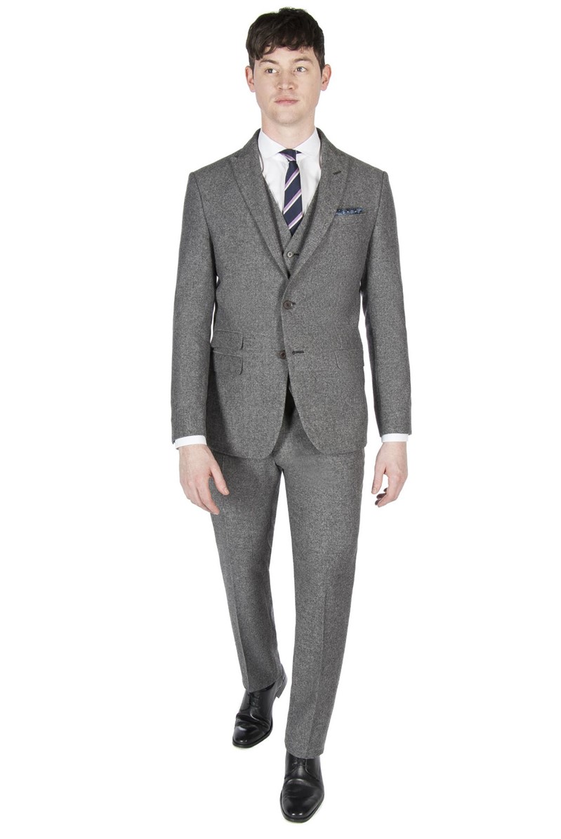 Limehaus Grey Donegal Tweed Slim Fit Suit