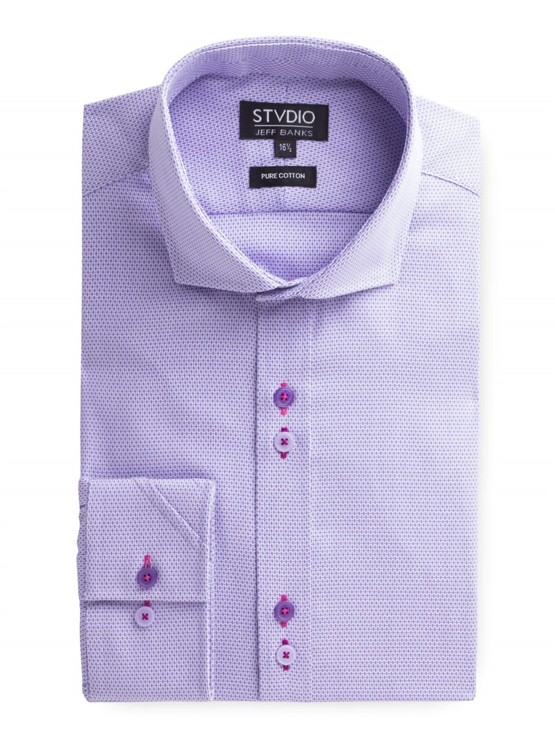 Studio Lilac Textured Weave Shirt