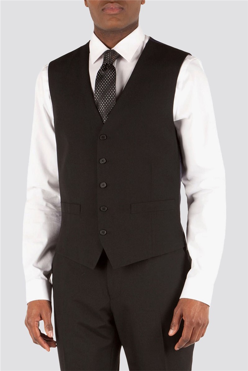 Black Plain Waistcoat