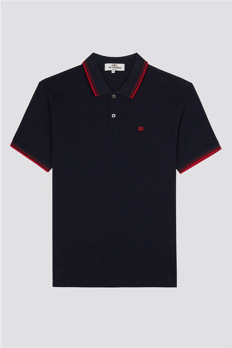 Ben Sherman | Navy Blue Romford Polo Shirt | Suit Direct