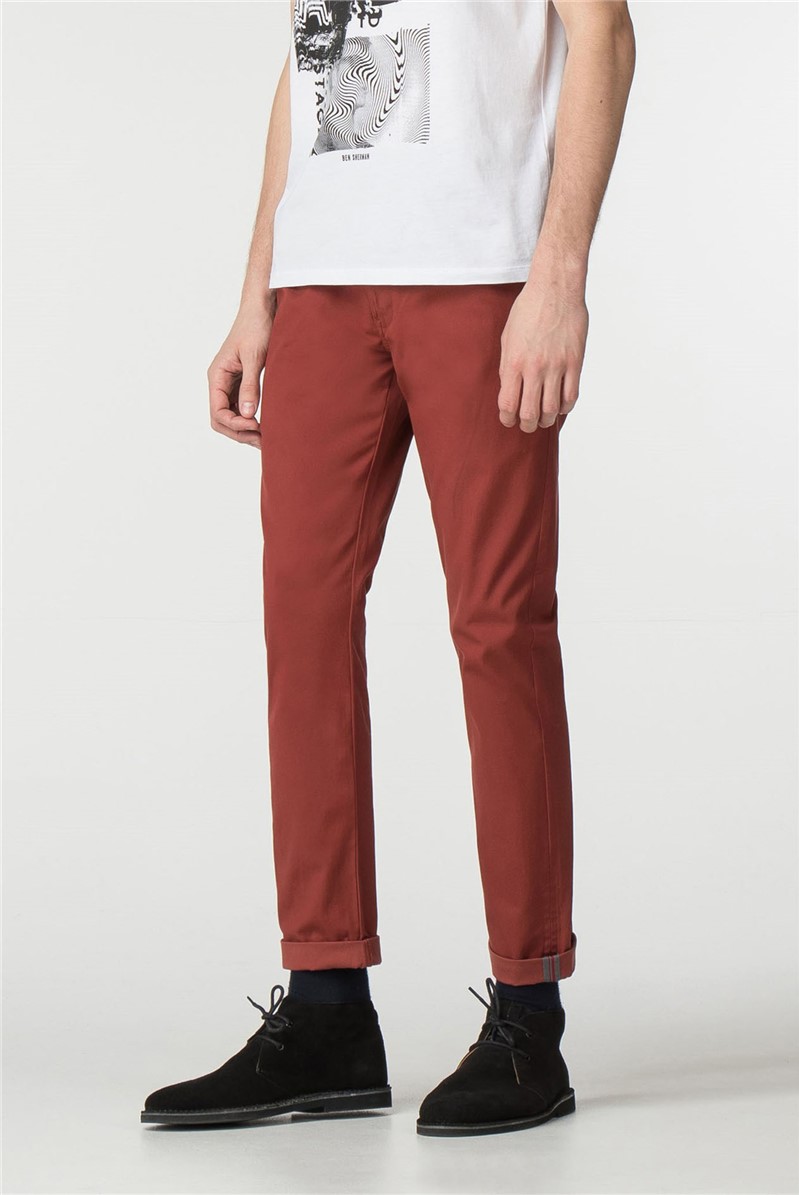 Red 2024 skinny chinos