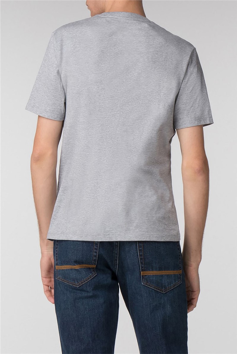  Grey Pocket Crew Neck T-Shirt