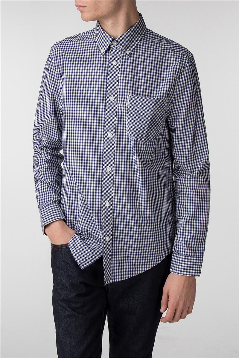  Long Sleeve Blue Gingham Shirt