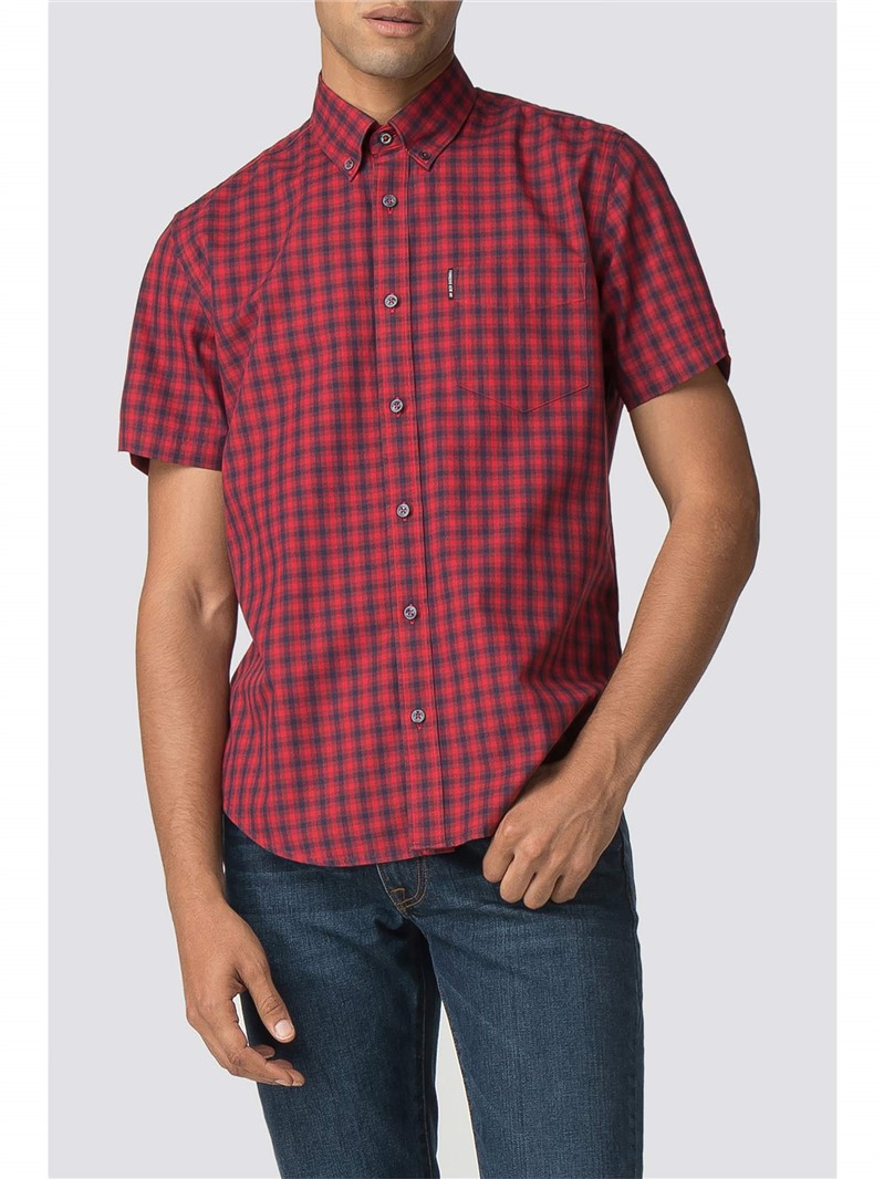  Short Sleeve Red House Gingham Shirt