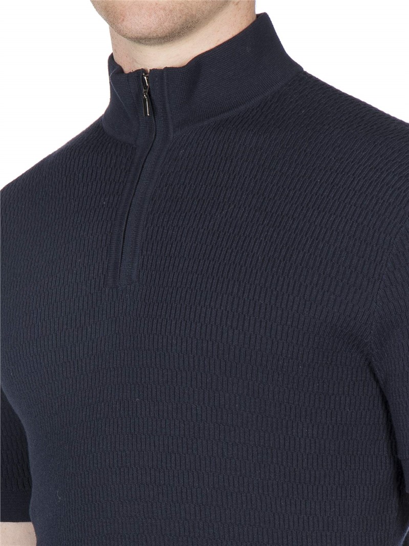  Funnel Neck Knitted Polo