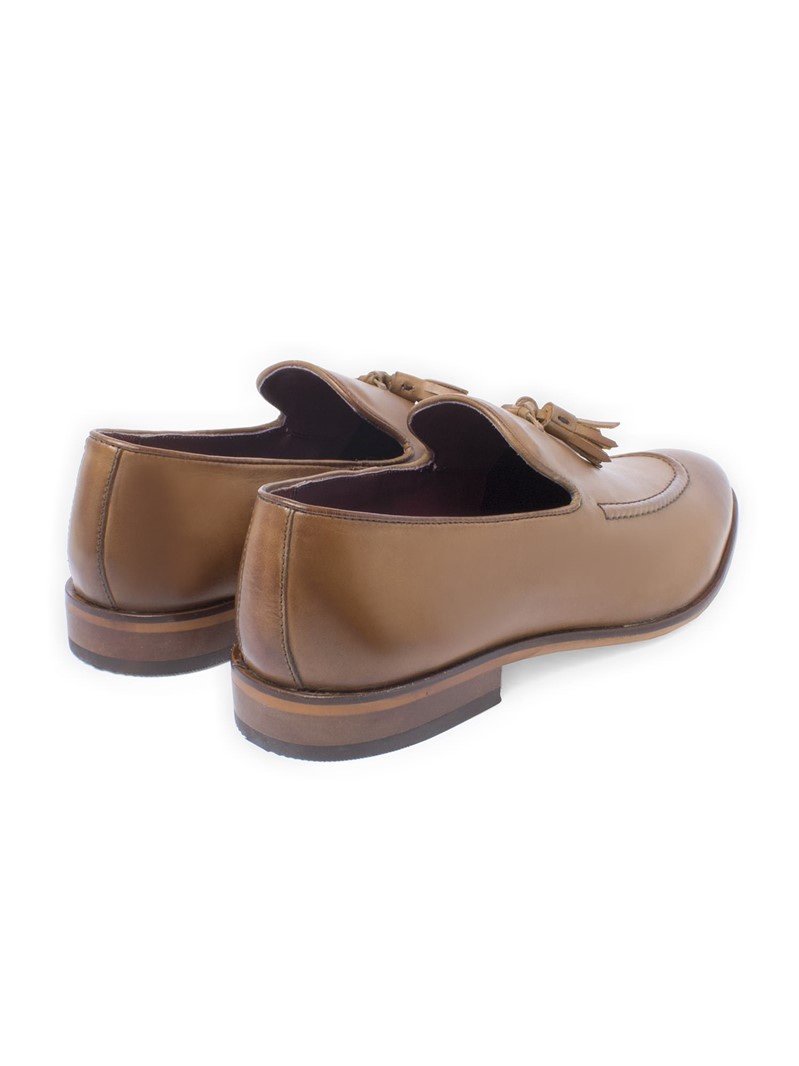 Limehaus Tan Tassel Loafer Shoe