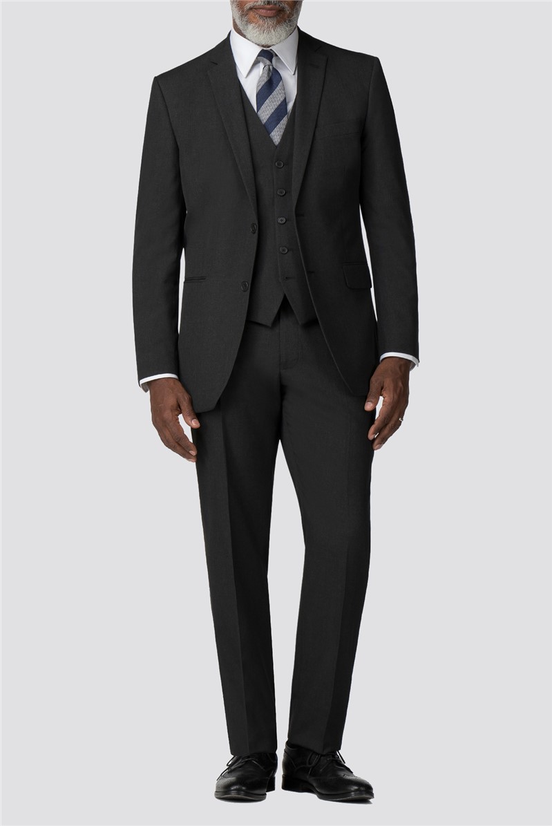 Branded Charcoal Regular Fit Suit Trousers