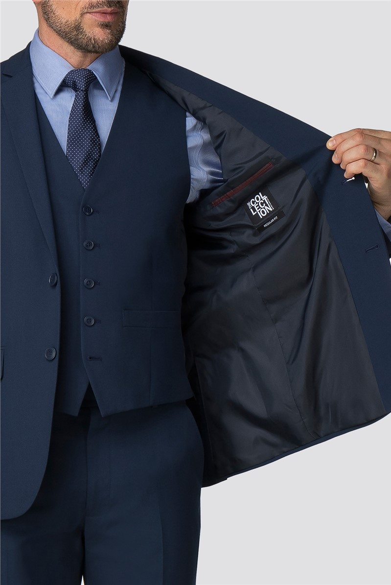 Branded Blue Regular Fit Suit Jacket