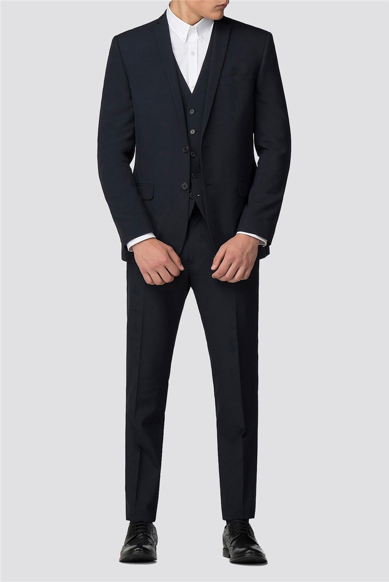 Branded Navy Slim Fit Suit Trousers SuitDirect.co.uk
