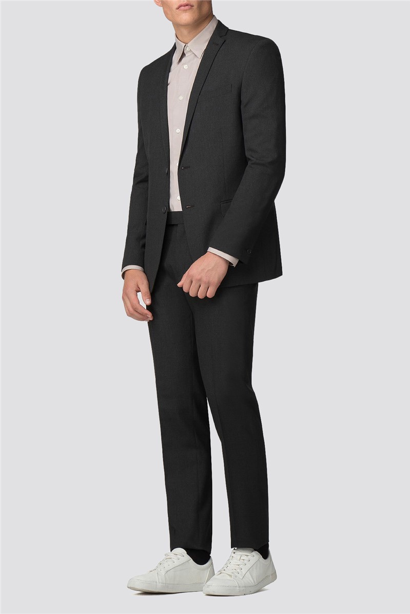  Slim Fit Charcoal Suit Trousers