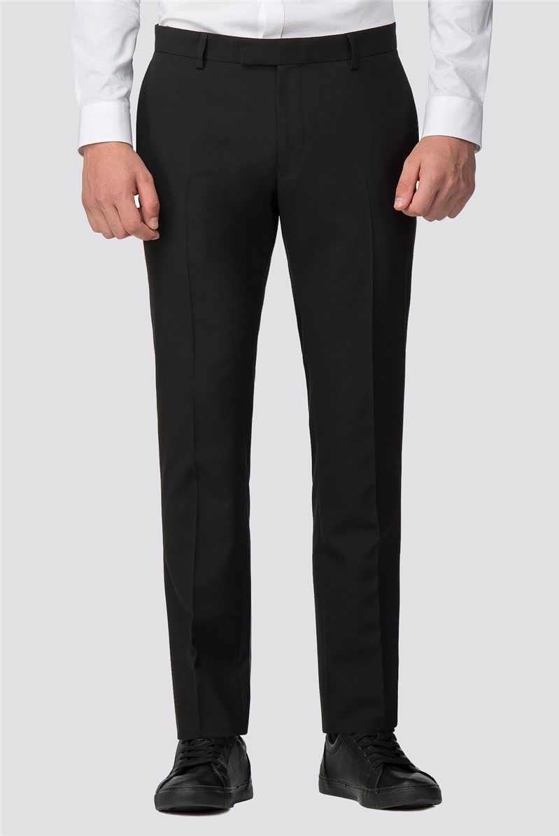 Branded Black Slim Fit Suit Trousers