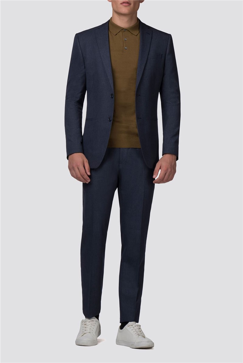 Slate Blue Jaspe Slim Fit Jacket