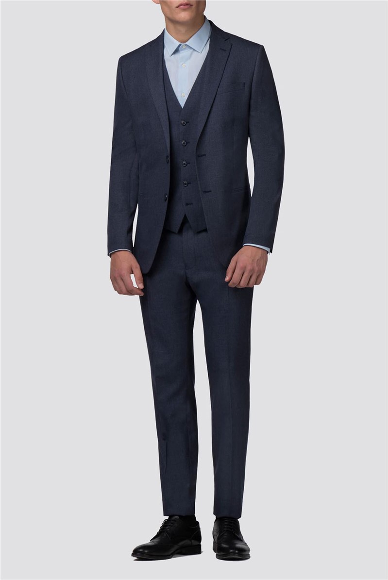 blue jaspe suit