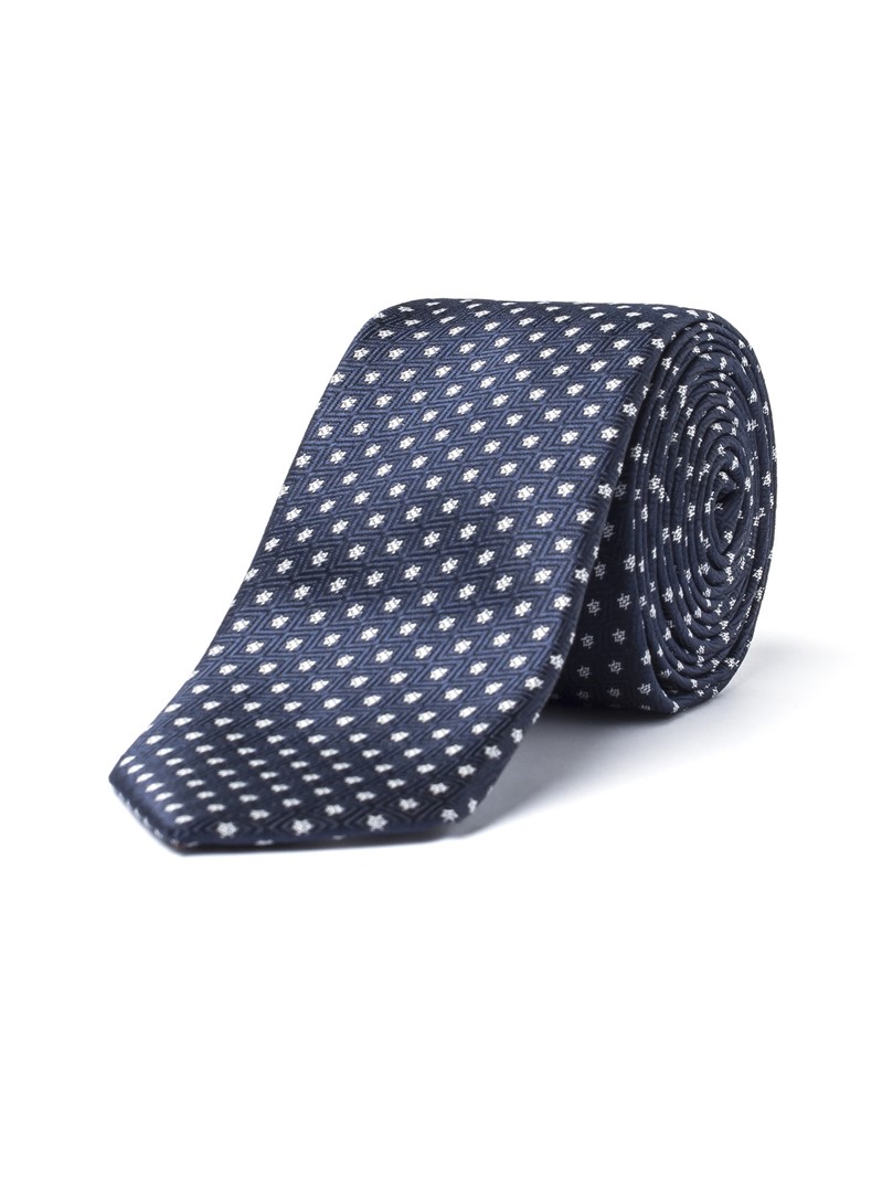 Limehaus Navy Geo Spot Tie