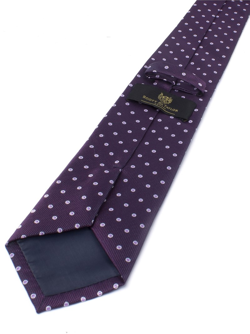 Scott & Taylor Purple Spots Tie