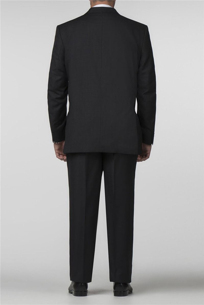 British Tailor Big+Tall | Black Semi-Plain Suit | Suit Direct