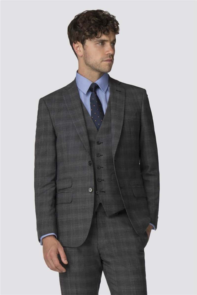 Racing Green | Grey Check Tailored Suit | Suit Direct