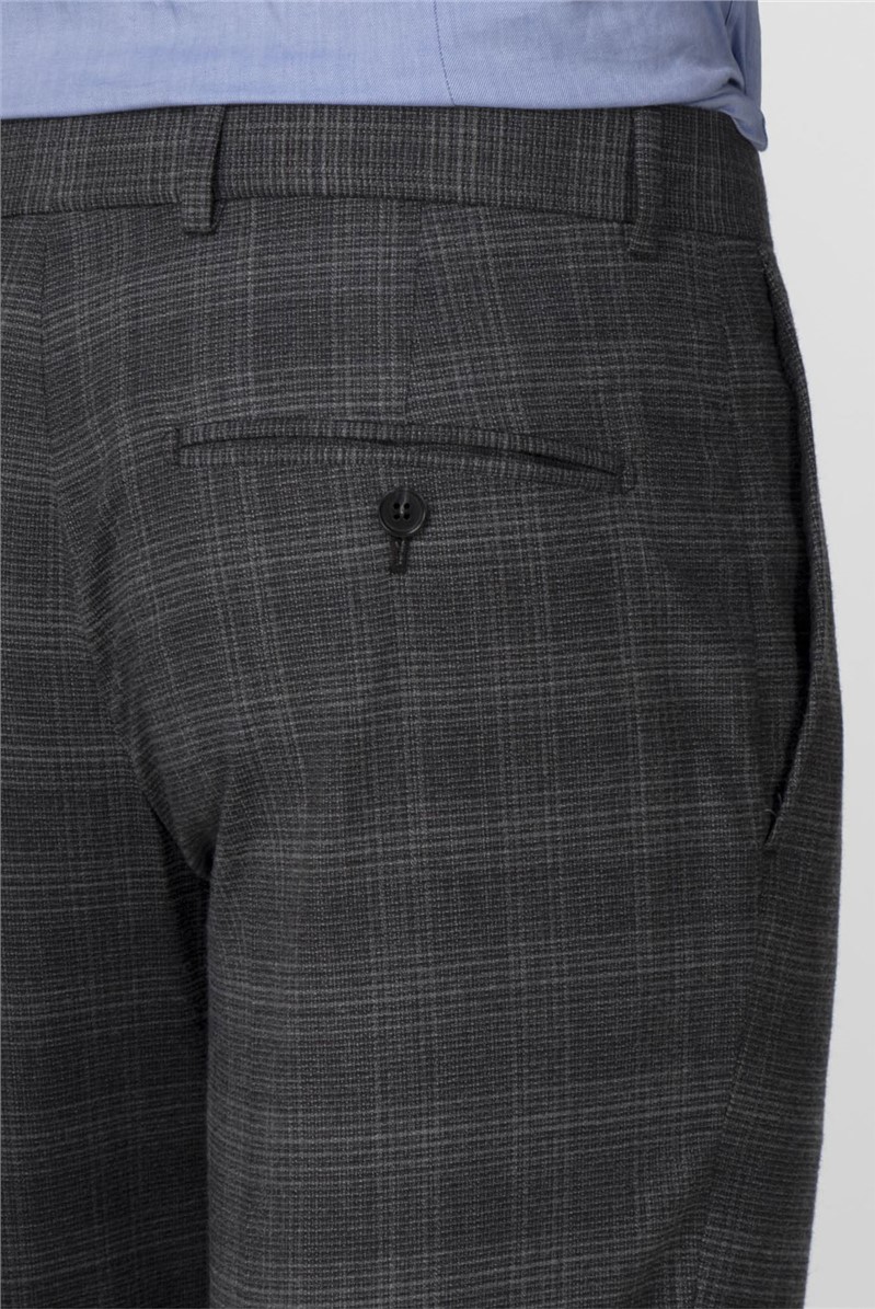  Grey Check Tailored Fit Trousers