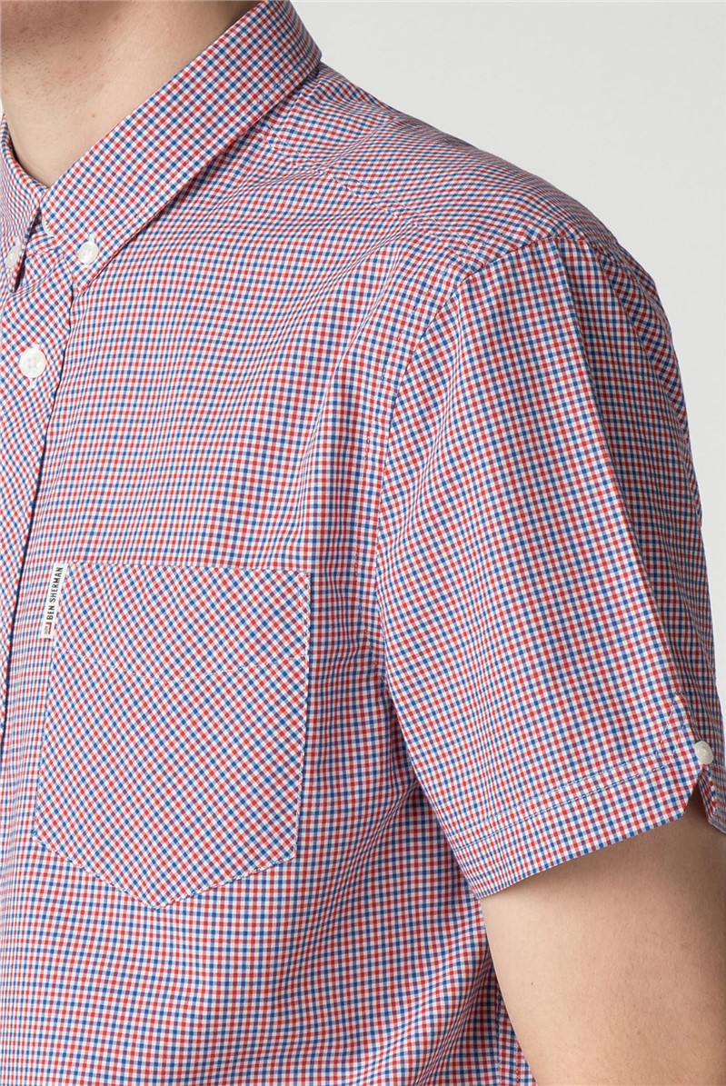 gingham shirt red