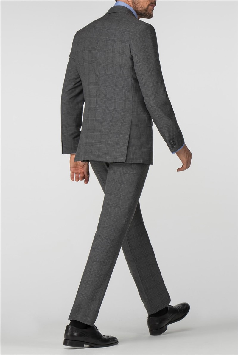  Charcoal Check Tailored Fit Jacket