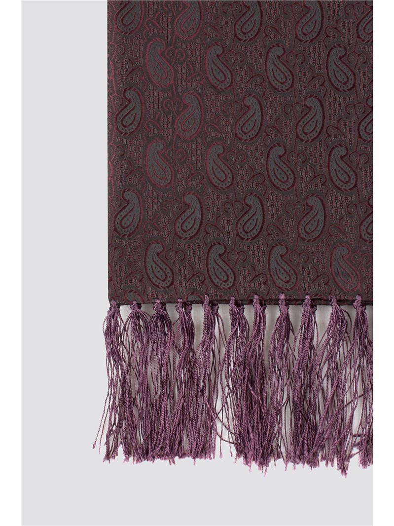 Scott & Taylor Burgundy Paisley Dress Scarf