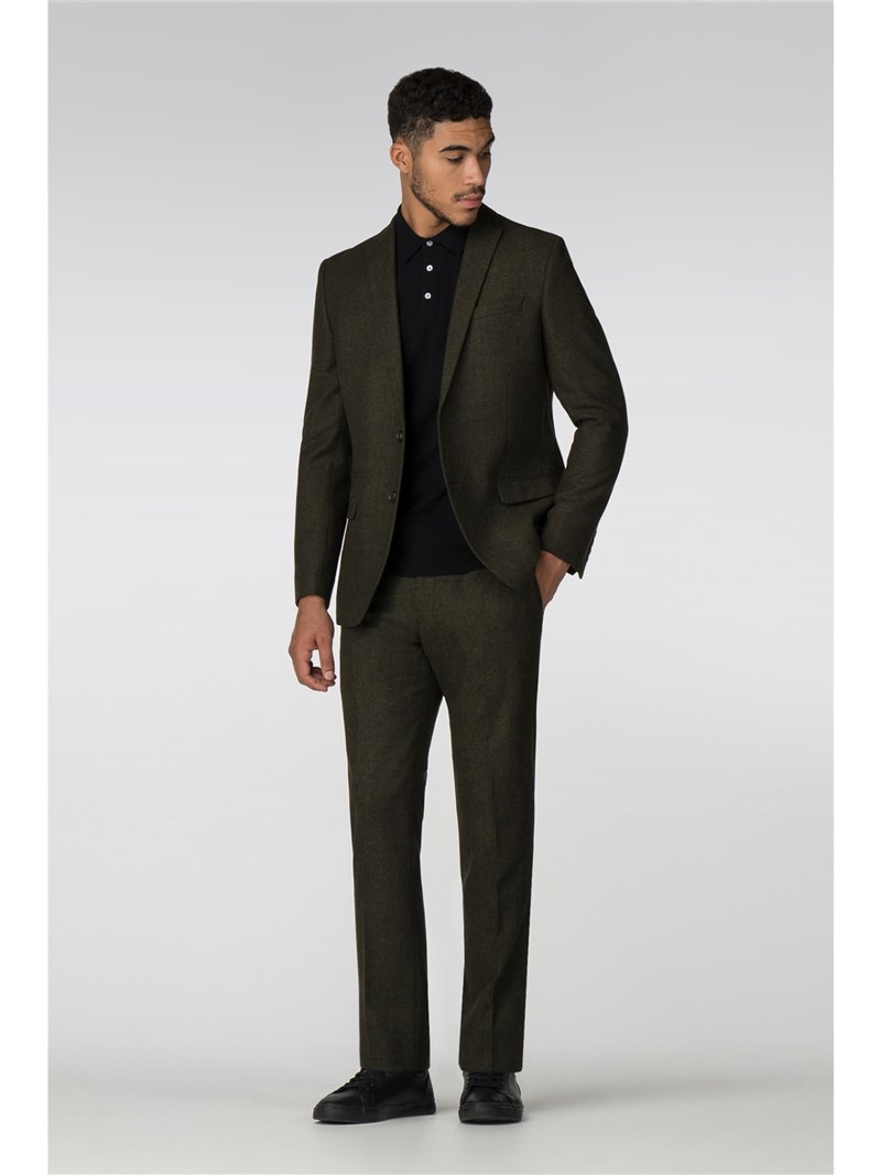  Green Donegal Tweed Slim Fit Jacket