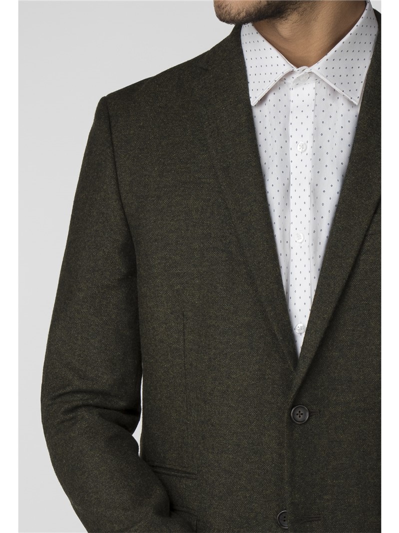  Green Donegal Tweed Slim Fit Jacket