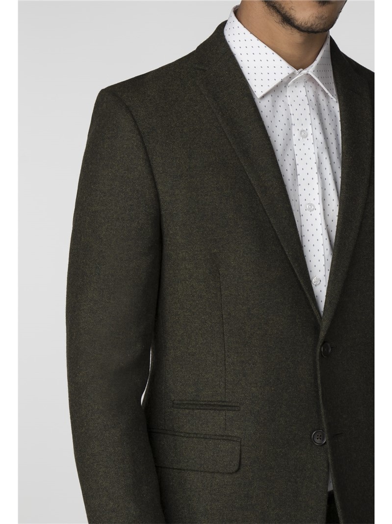  Green Donegal Tweed Slim Fit Jacket