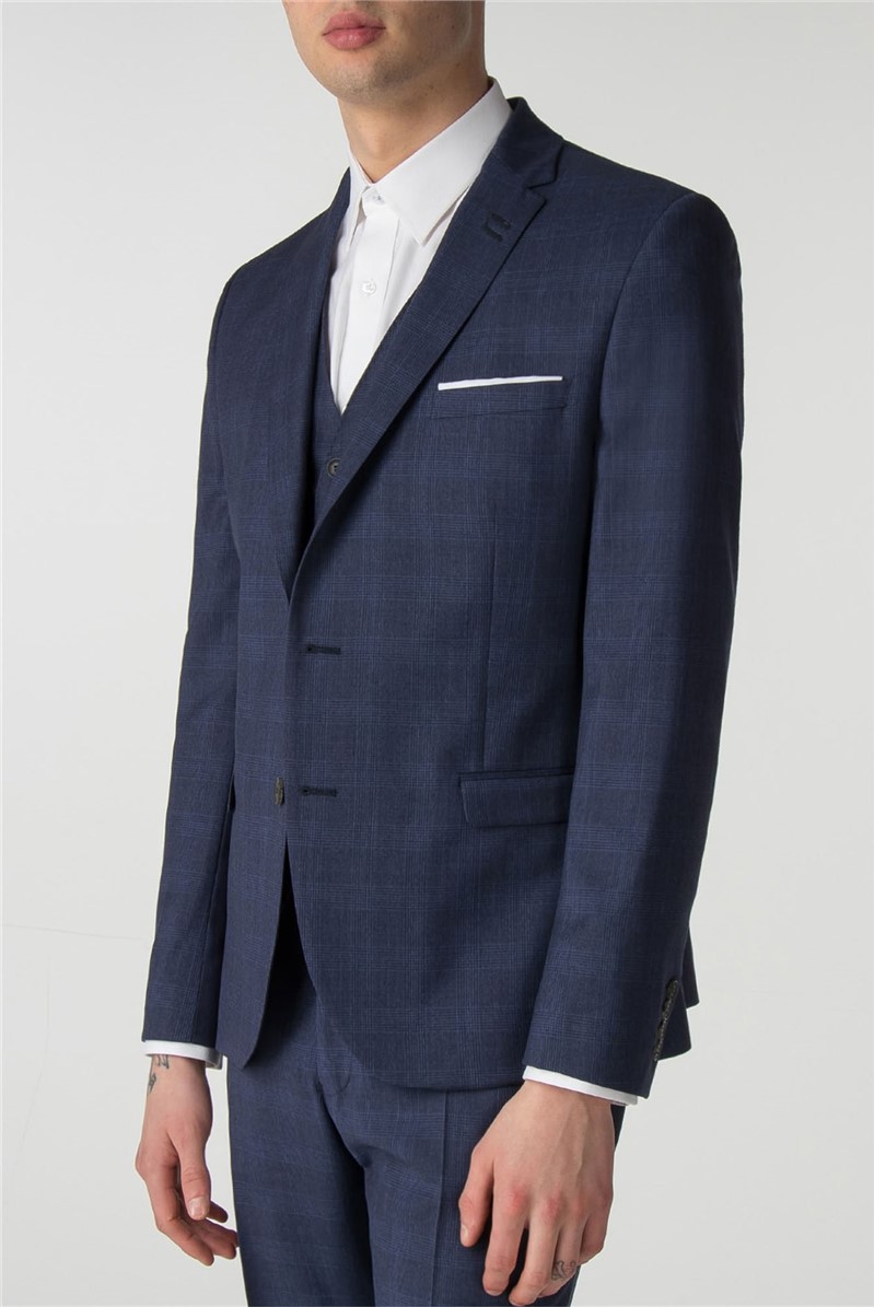  Sapphire Blue Check Camden Fit Jacket