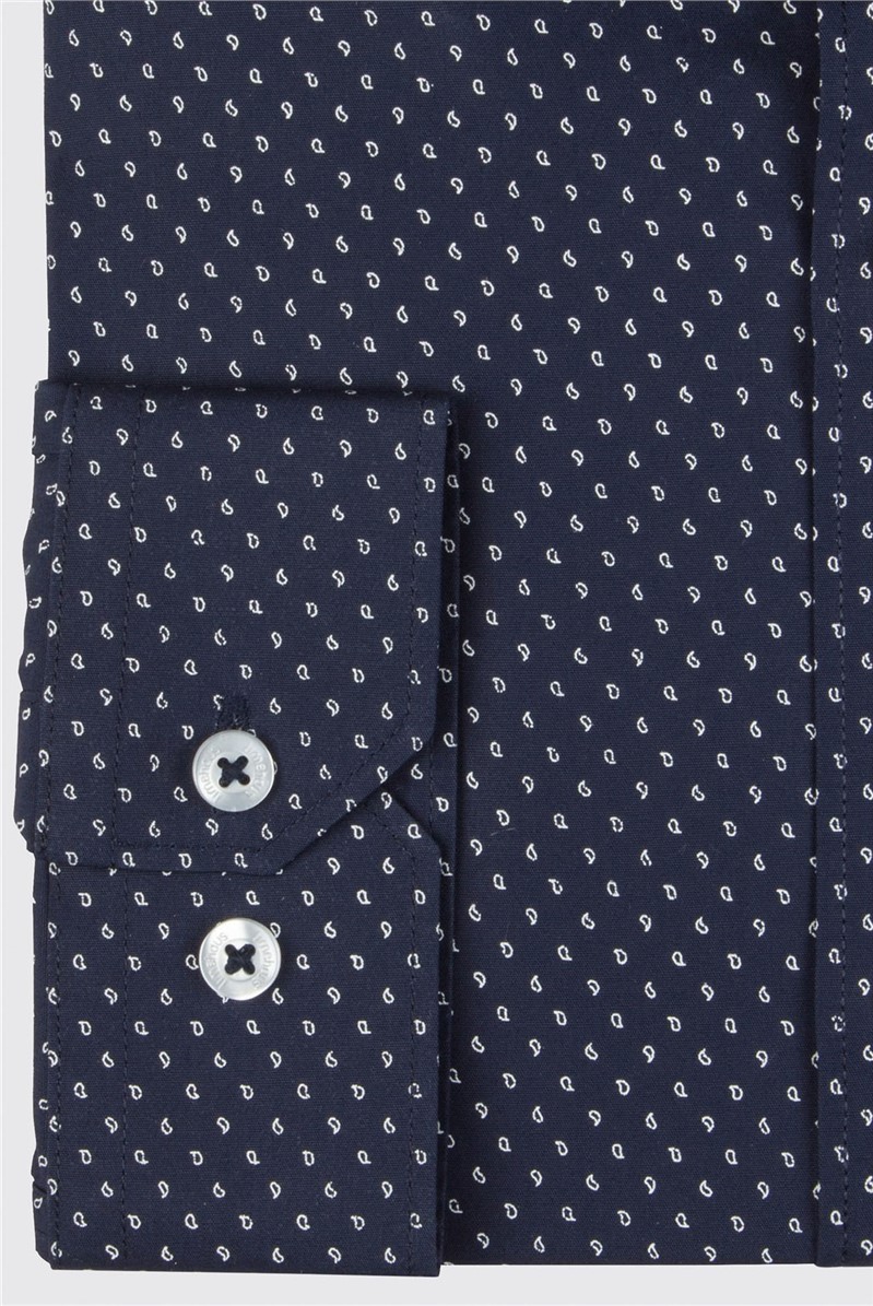  Navy Teardrop Print Shirt