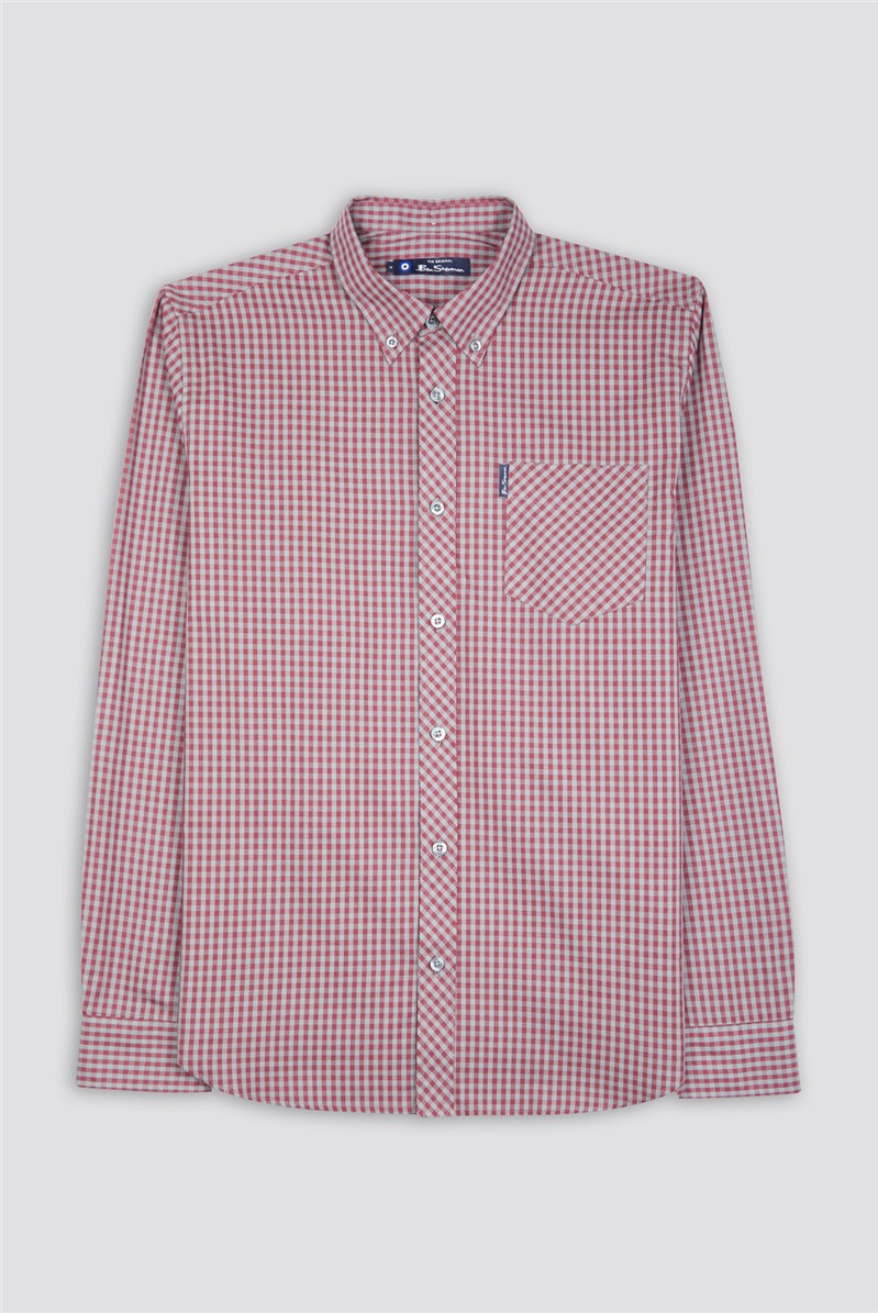  Long Sleeve Gingham Shirt