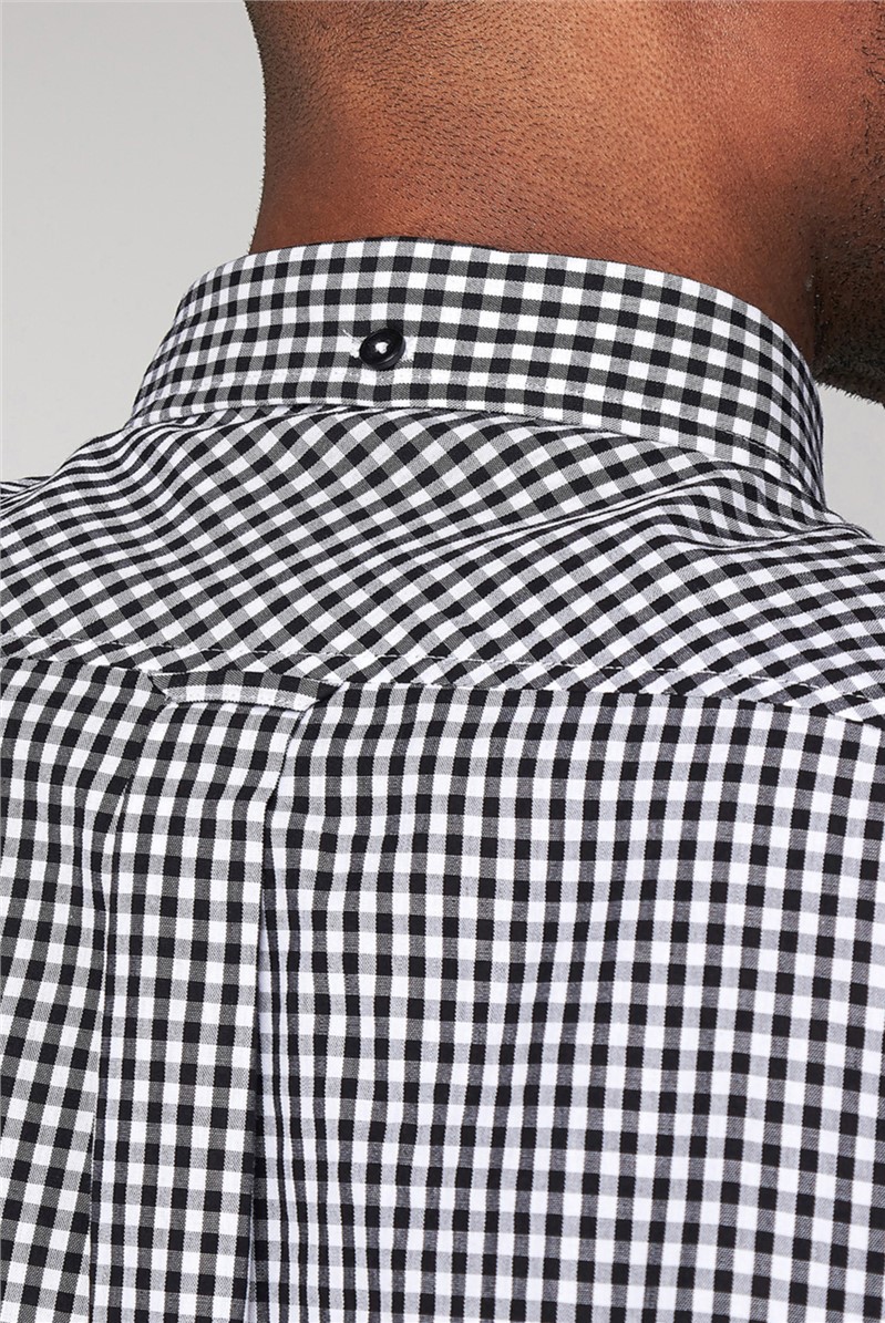  Union Fit Black Gingham Shirt