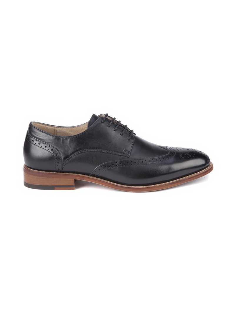  Black Leather Brogue