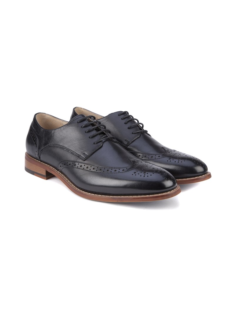  Black Leather Brogue