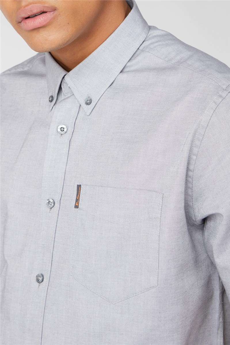  Light Grey Short Sleeved Oxford Shirt