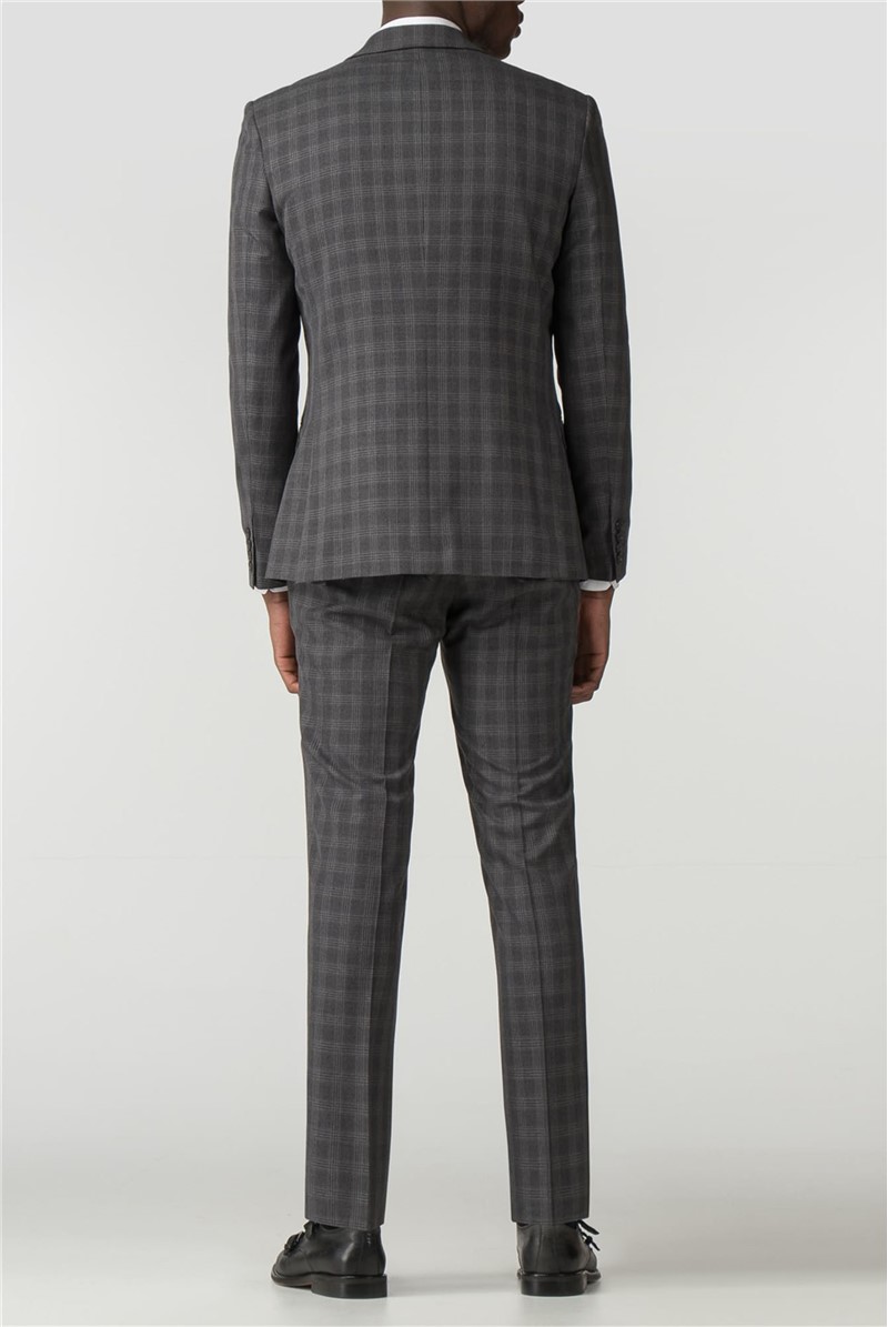  Grey Check Slim Fit Jacket