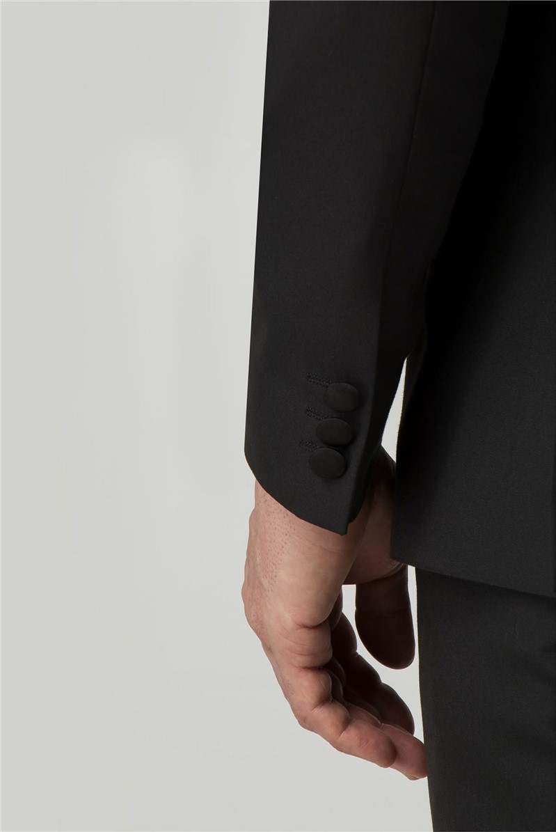  Tailored Fit Black Tuxedo Jacket