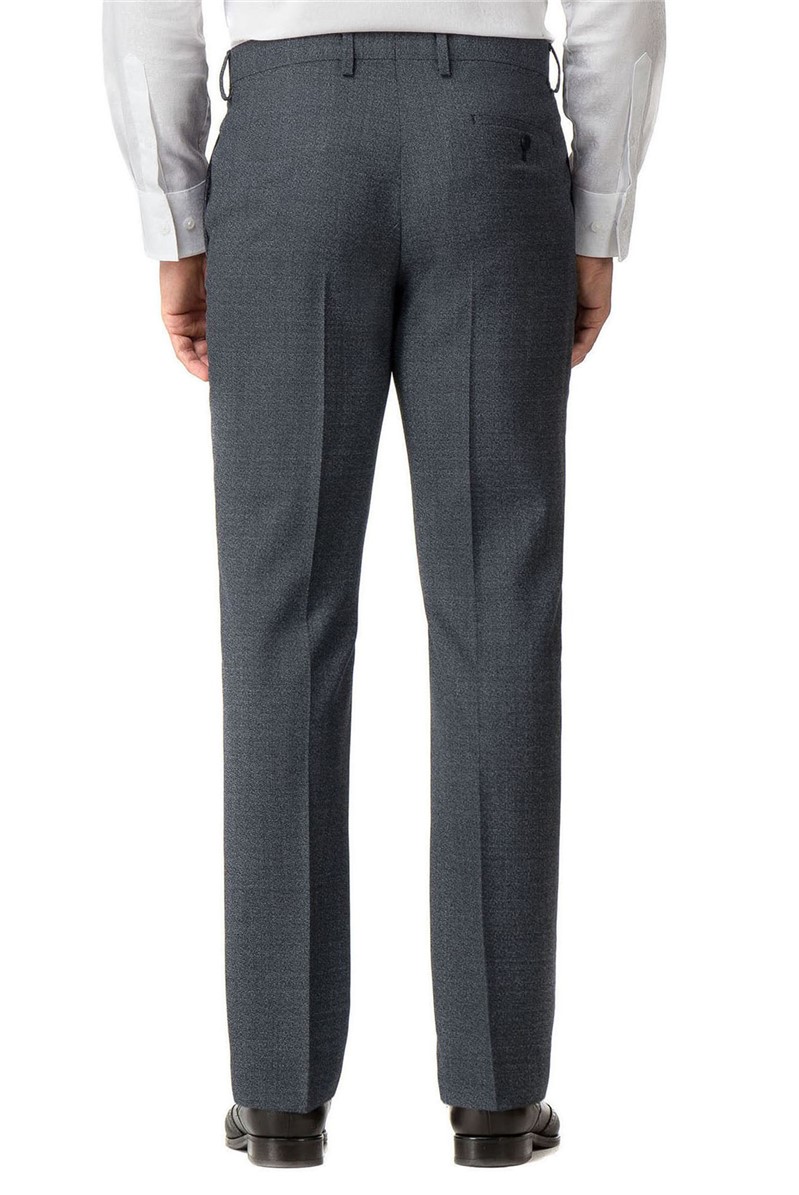 Stvdio Blue Grey Texture Tailored Fit Suit Trouser