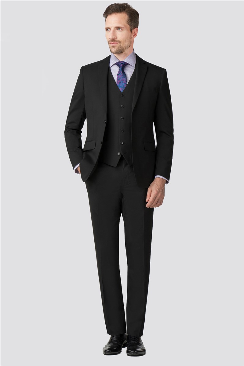 Stvdio Tailored Fit Black Performance Suit Jacket