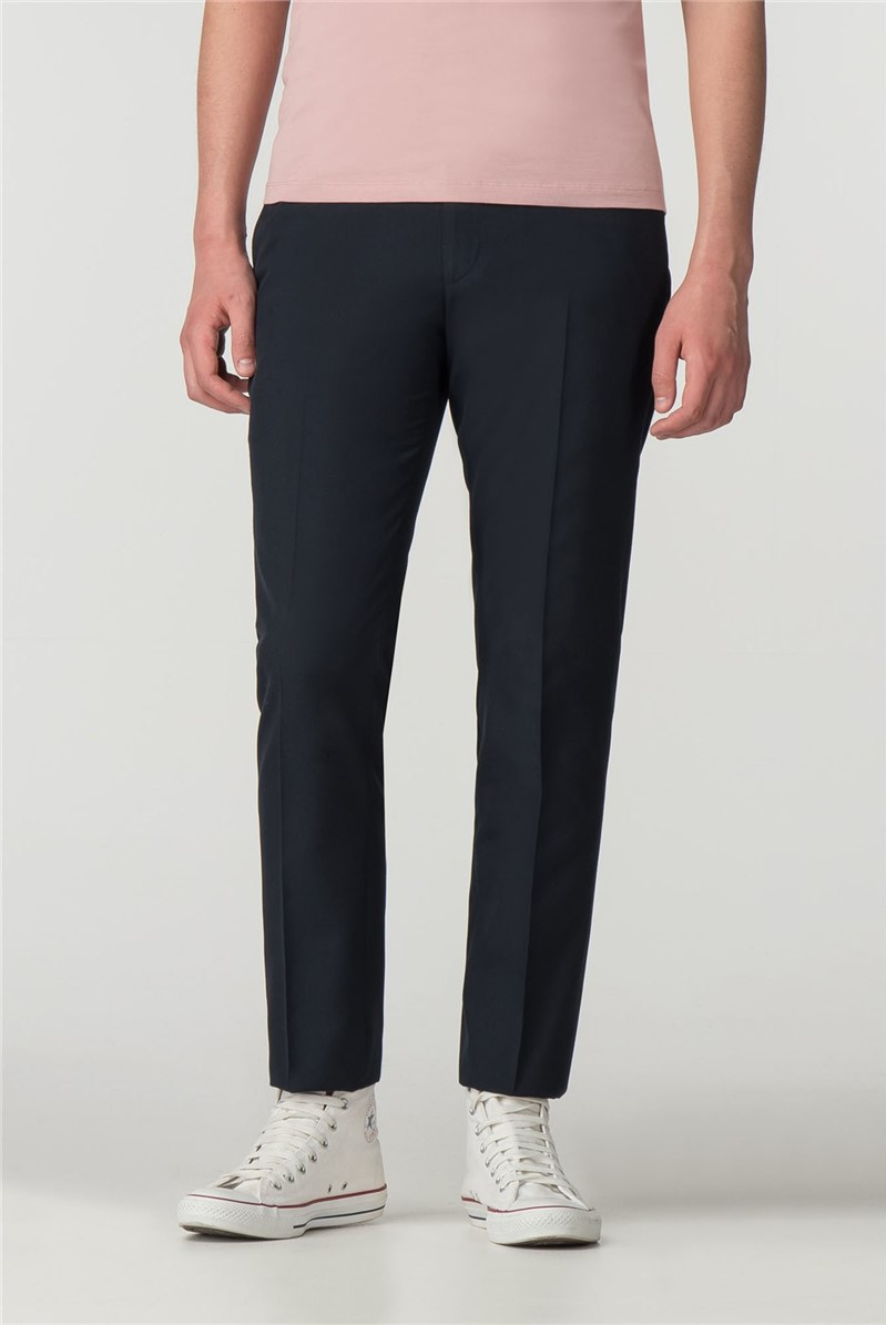  Skinny Fit Navy Panama Suit
