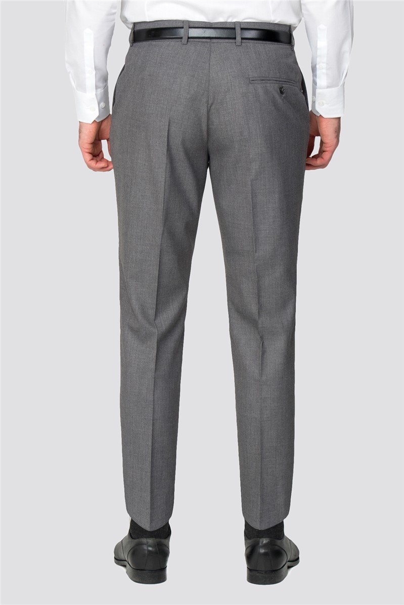  Grey Plain Regular Fit Trouser